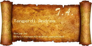 Tengerdi Andrea névjegykártya